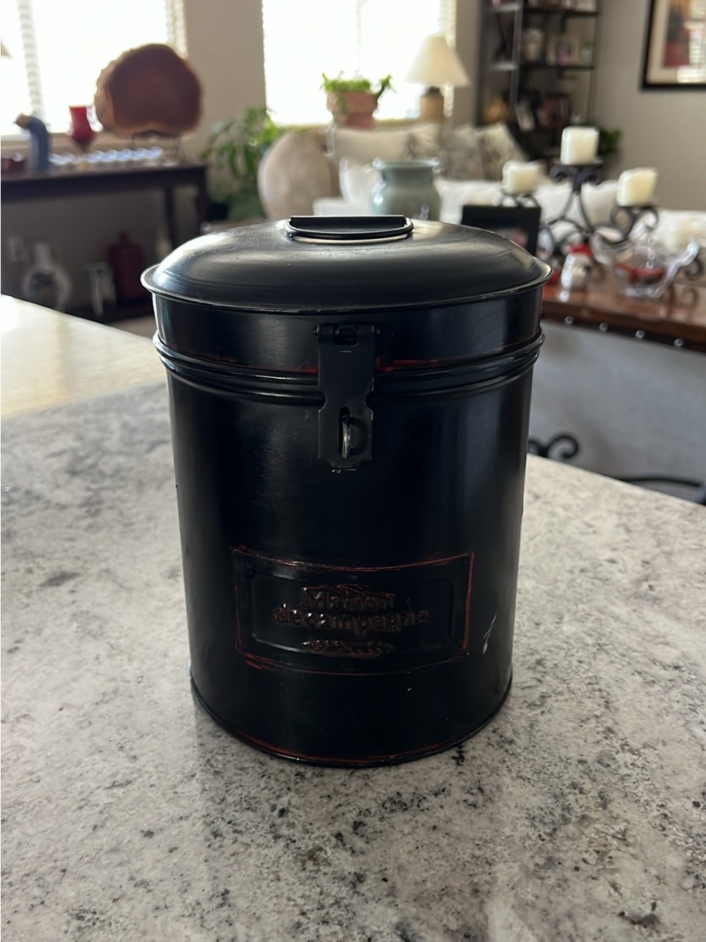 Set of 3 Metal Canisters Home Decor - Picture 5 of 12